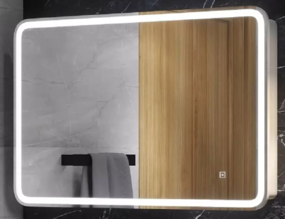 Зеркальный шкаф Континент Tokio Big 90 см с подсветкой, выключатель сенсорный, МВК060