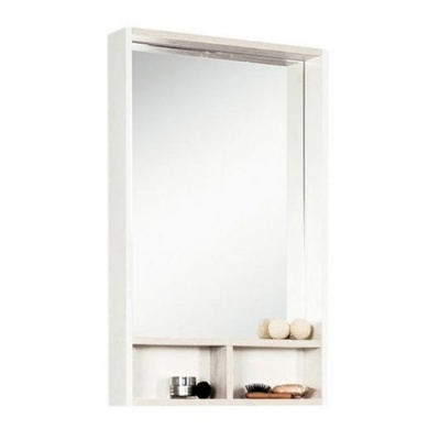 Зеркальный шкаф Акватон Йорк 60 (белый/выбеленное дерево)