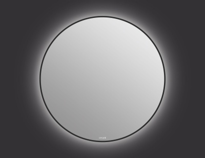 Зеркало ECLIPSE smart 100x100 с подсветкой круглое в черной рамке