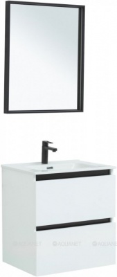 Комплект мебели для ванной De Aqua Ариетта NEW 60 белый матовый