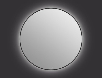 Зеркало ECLIPSE smart 100x100 с подсветкой круглое в черной рамке