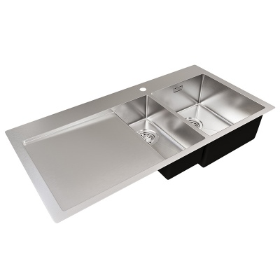 Мойка кухонная Oulin 100 см, нержавеющая сталь, цвет сатин, OL-FTR201R