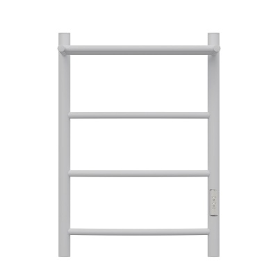 Полотенцесушитель электрический Point Афина PN04846PW П3 400x600 с полкой, диммер справа, Белый
