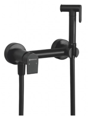 Смеситель с гигиеническим душем Gross Aqua Evo Matt Black GA012202MB (черный матовый)