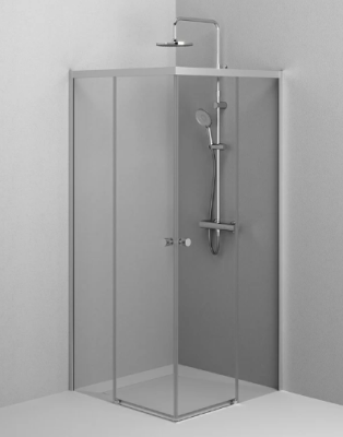 Душевое ограждение без поддона 90x90 AM.PM X-Joy W94G-403-9090-МТ профиль серебристый