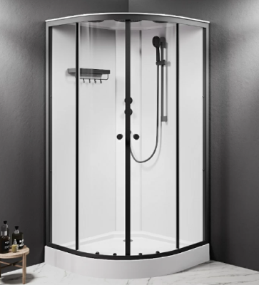 Душевая кабина 100x100 AM.PM X-Joy W94C-401-100BT профиль черный матовый, низкий поддон