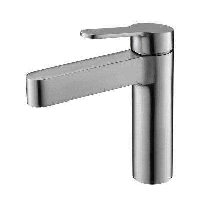 DELTA Смеситель для раковины без донного клапана, нержавеющая сталь, исполнение сатин DEL-LVM-IN