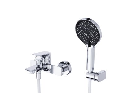 MARINO Смеситель для ванны и душа в комплекте с ручным душем, шлангом и держателем, хром MARINO-VASM-CRM