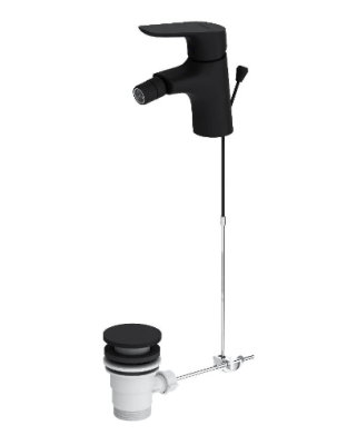 Смеситель для биде Damixa Jupiter 770240300 с донным клапаном, черный