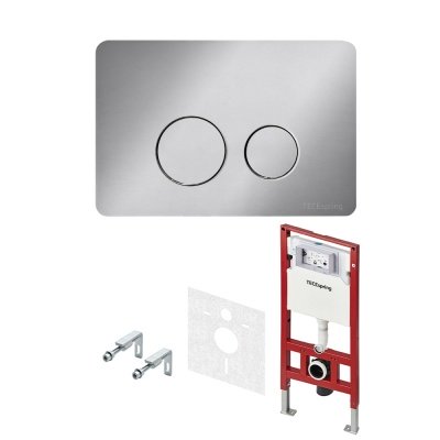 Комплект TECEspring для установки подвесного унитаза с панелью смыва TECEspring SL панель смыва нержавеющая сталь сатин S955302