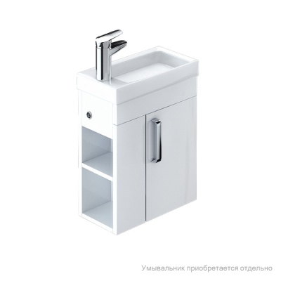 Тумба для ванной комнаты, подвесная, белая, 40 см, Torr, IDDIS, TOR40W1i95