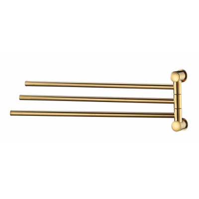 NEW K-1033POLISHED GOLD Держатель полотенец тройной