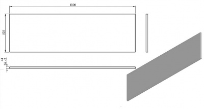 Панель фронтальная C-BATH Panel Front 180x52