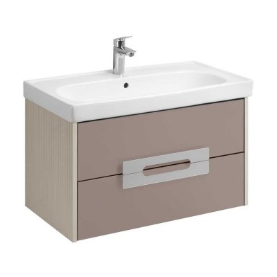 Тумба с раковиной Aquaton Ар-Деко 85, 2 ящика, кашемир