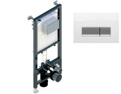 Инсталляция Koller Pool Alcora Alcora ST1200 + Клавиша смыва стекло Koller Pool Integro white glass