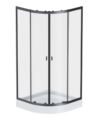 Душевой уголок Am.Pm X-Joy W88E-205-090BT64 90x90 профиль черный матовый, стекло прозрачное