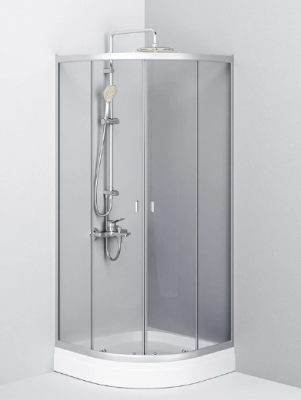 Душевой уголок с поддоном 80x80 AM.PM X-Joy W88G-205-080MT64 профиль серебристый