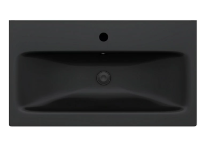 Раковина мебельная 75 AM.PM Gem M90WCC0752BM черная встраиваемая