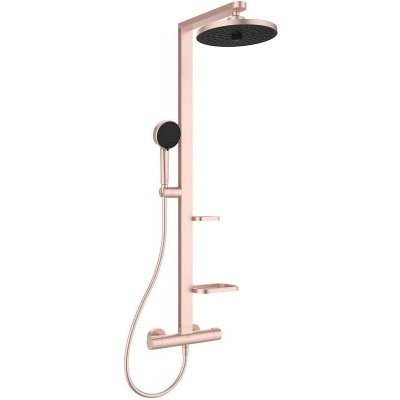 Душевая система Ideal Standard Alu+ BD583RO с термостатом Rose