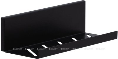 Полка Aquanet Магнум 30x8 черная матовая, открытая