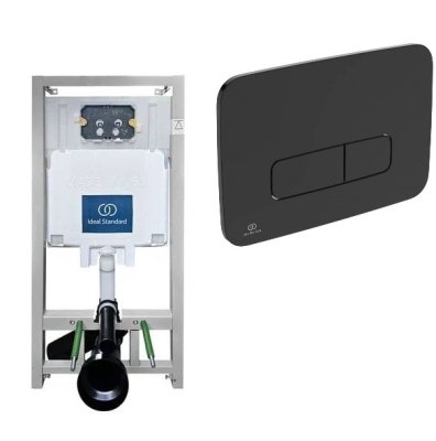 Инсталляция для унитаза Ideal Standard ProSys Eco Frame 2.0 RU R046367 с черной клавишей