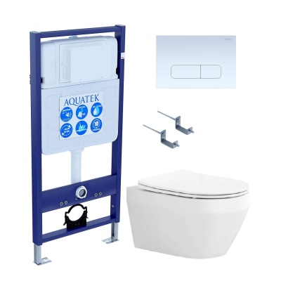 Комплект Aquatek Лея SET AQUATEK ЛЕЯ cm-013 4в1 кнопка белый