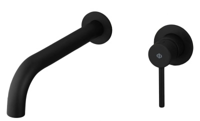 IO Sirio Смеситель для раковины встраиваемый с внутр. блоком, излив 220, черный матовый