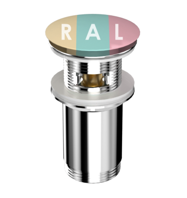 Донный клапан WHITECROSS A706XXXXS для умывальника, клик-клак (RAL мат)