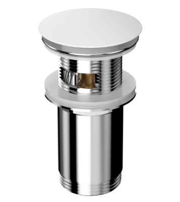 Донный клапан WHITECROSS A706WHS для умывальника, клик-клак (белый мат)