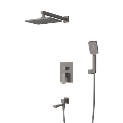 Душевой комплект Cezares Slider SLIDER-VDSET-GM С ВНУТРЕННЕЙ ЧАСТЬЮ, оружейная сталь
