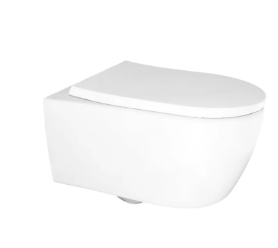 Унитаз подвесной AZARIO Nemi AZ-1293WH безободковый, с микролифтом, глянцевый белый