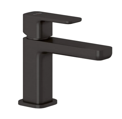 Смеситель для раковины Kludi Renon 42267N275, с донным клапаном, Eco, цвет оружейная сталь