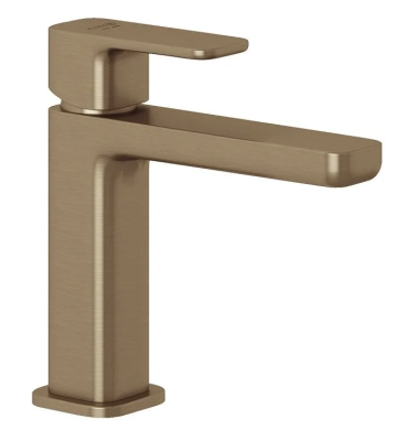 Смеситель для раковины Kludi Renon 42289N175, с донным клапаном, EcoPlus, цвет брашированная бронза