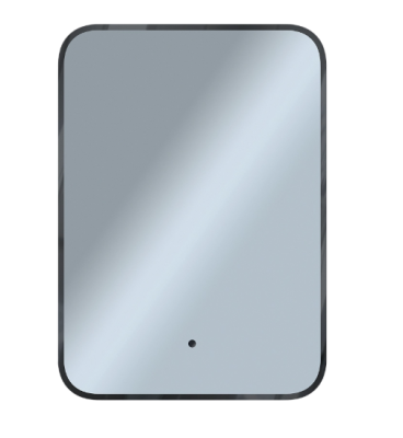 Зеркало Shape Soft (500х700х30) прямоугольник черный К01 LED датчик
