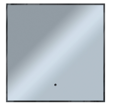 Зеркало Shape Strict (800х800х30) квадрат черный К01 LED датчик
