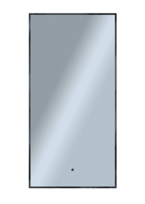 Зеркало Shape Strict (500х1000х30) прямоугольник черный К01 LED датчик