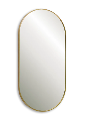  Зеркало GLOW 50х100 см, алюм. профиль, золото