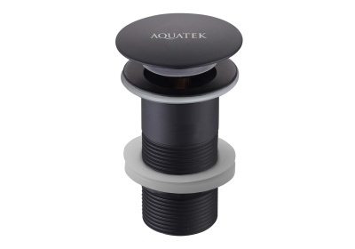 Сливной набор для раковины AQUATEK, матовый черный AQ6000MB