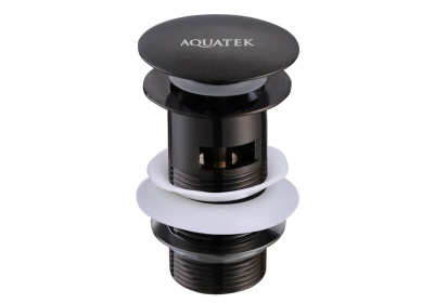 Сливной набор для раковины AQUATEK, матовый черный AQ6001MB