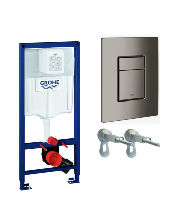 Инсталляции GROHE Rapid SL 3 в 1 38772001 c клавишей GROHE 38732ALO оружейная сталь