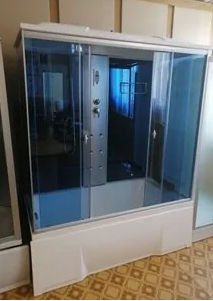 Душевая кабина AquaCubic 3312B blue mirror