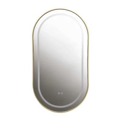 Зеркало с подсветкой в ванную Azario Джоли 500х900х30 АZ-LED012625 цвет золотой матовый