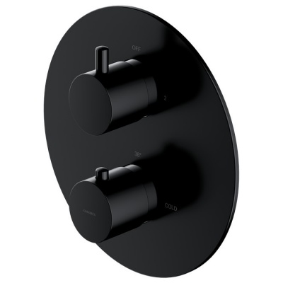 Смеситель термостатический для ванны скрытого монтажа OMNIRES Y Y1236ROBL (черный)