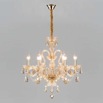 Подвесная люстра Eurosvet 10097/6 золото/тонированный хрусталь Strotskis