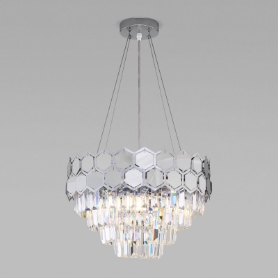 Подвесная люстра Eurosvet Ariana 10113/5 хром/прозрачный хрусталь Strotskis
