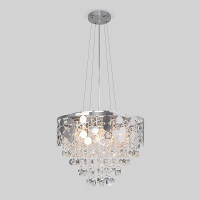 Подвесная люстра Eurosvet Lianna 10114/8 хром/прозрачный хрусталь Strotskis
