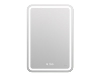 Зеркало LED 051 design pro 55x80 с подсветкой bluetooth с антизапотеванием прямоугольное