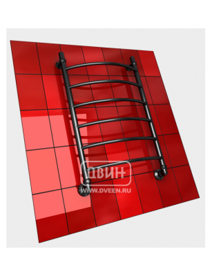 Водяной полотенцесушитель «R», полимерное - черный, 60/40